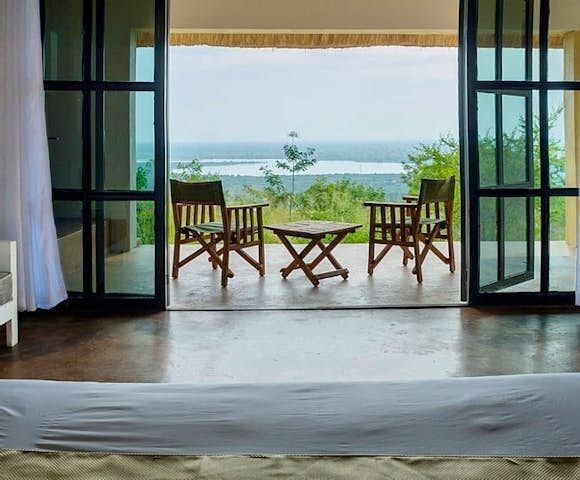 Sweeping view from a cottage at Elephant Plains Lodge.