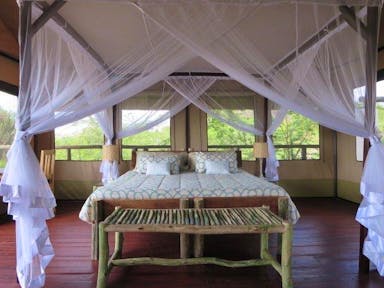 Spacious tent at Kasenyi Safari Camp.